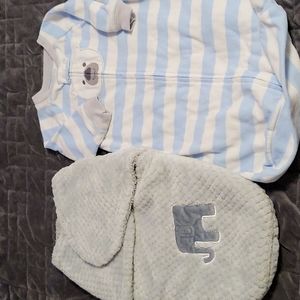 Baby Boy swaddle LOT